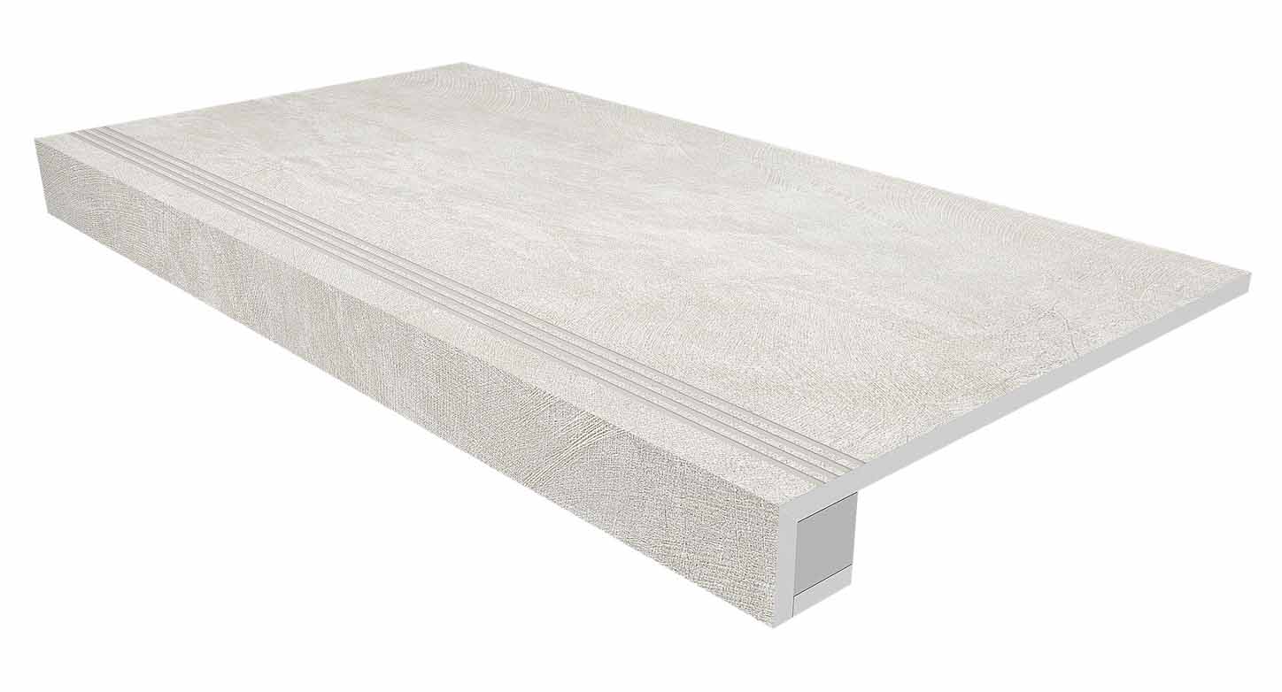 SR00 Spectrum Milky White 300x1200 неполированный белый ступень (с насечками)