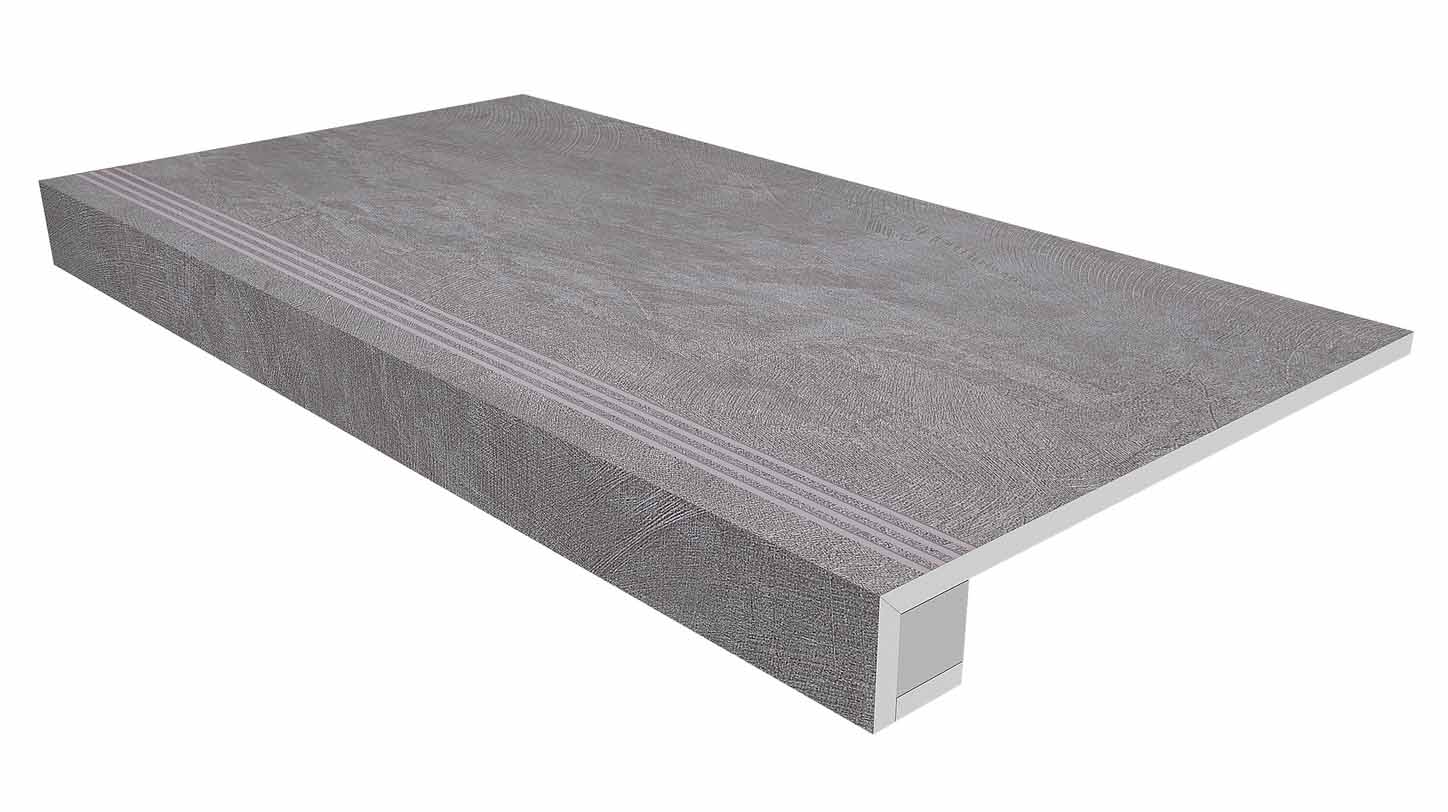 SR01 Spectrum Grey 300x1200 неполированный серый ступень (с насечками)