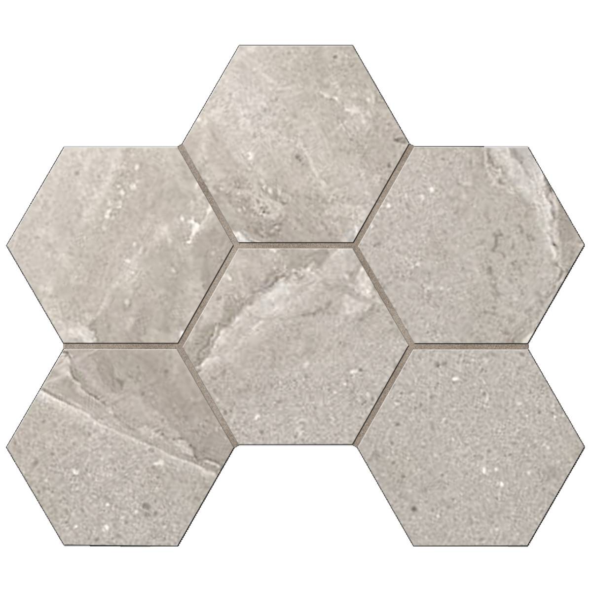 KA03 Kailas Light Brown Hexagon 250x285 неполированный коричневый мозаика