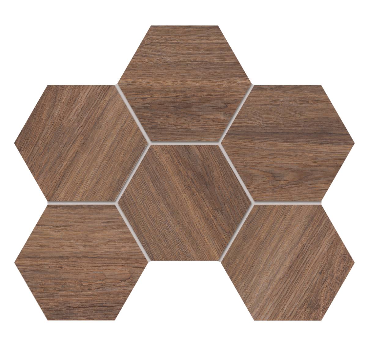 SI02 Selection Eucalyptus Hexagon 250x285 неполированный коричневый мозаика