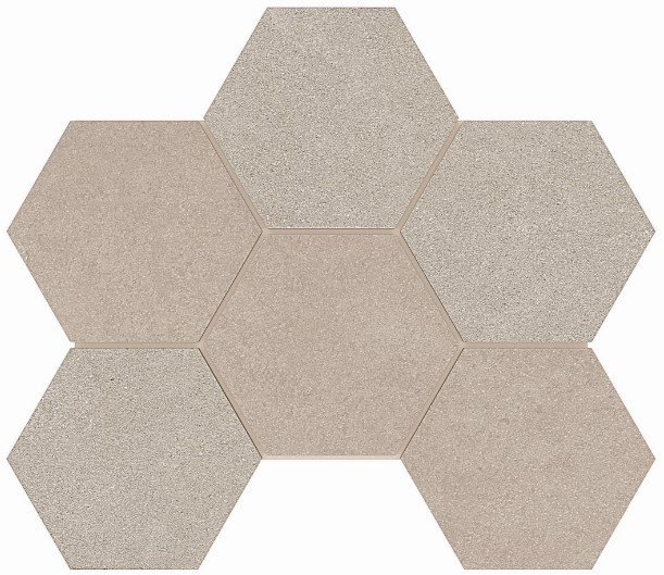 LN01/TE01 Luna Beige Hexagon 250x285 неполированный бежевый мозаика